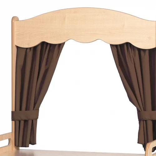Theatre Extension with Taupe Curtains — Millhouse Learning Toys School