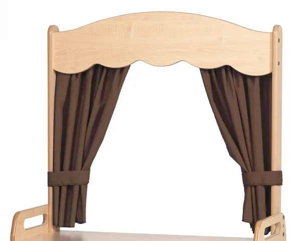 Theatre Extension with Taupe Curtains — Millhouse Learning Toys School
