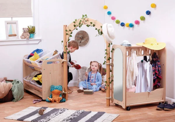 Toddler Dressing Up Mini Zone with Clear Boxes — Millhouse Educational Toy School