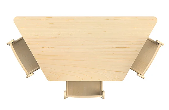 Trapezium-shaped Table (W1120 x D560) Height-adjustable - Millhouse Educational Toys School