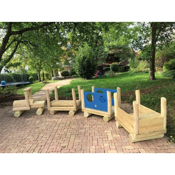 Under 3 Train Play Combo 4-Piece — Kiki-Ena Natural Wood Craft Materials