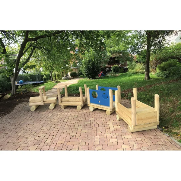 Under 3 Train Play Combo 6-Piece — Kiki-Ena Natural Wood Craft Materials