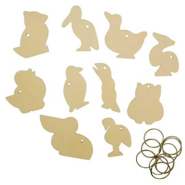 Wooden Bird Key Rings 10-Piece Set — Eduplay educational toy for nursery