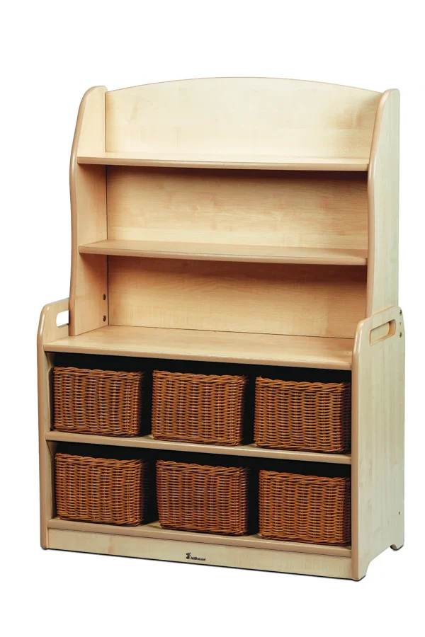 Welsh dresser with storage and 6 baskets — Millhouse Educational Play School