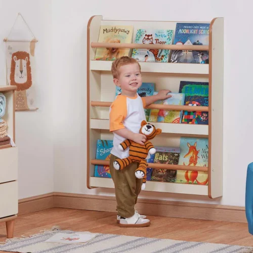 Wall bookshelf for nursery & kindergarten — Millhouse learning toy school