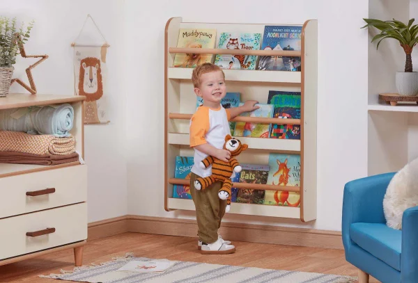 Wall bookshelf for nursery & kindergarten — Millhouse learning toy school