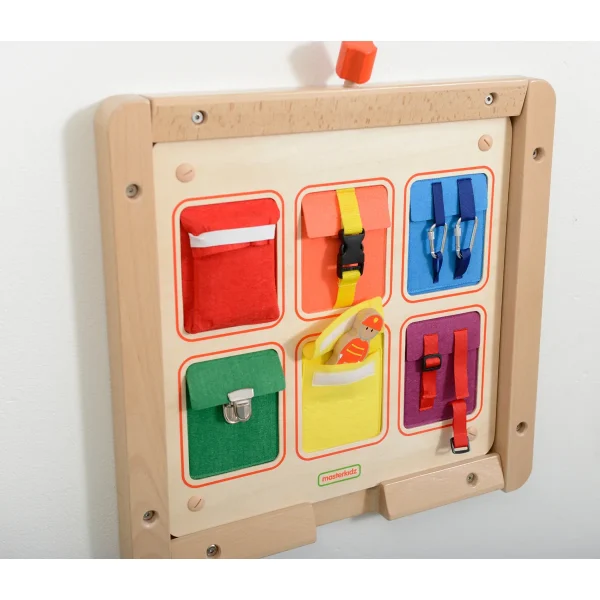 Wall Elements Fine Motor Skills Board 1 — Kiki-Ena Craft Materials Natural Wood