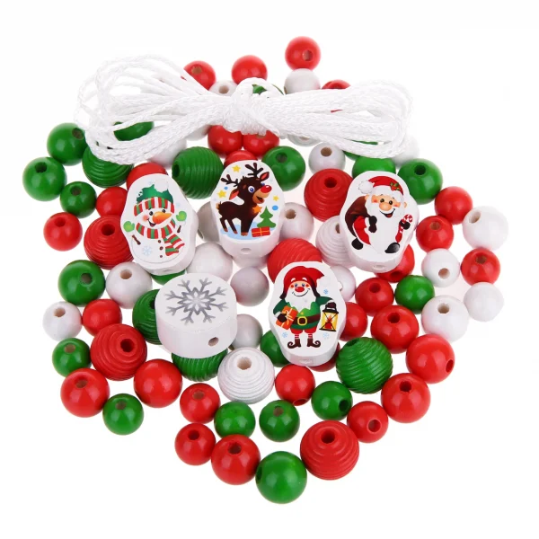 Festive Bead Mix — Kiki-Ena Natural Wood Craft Materials
