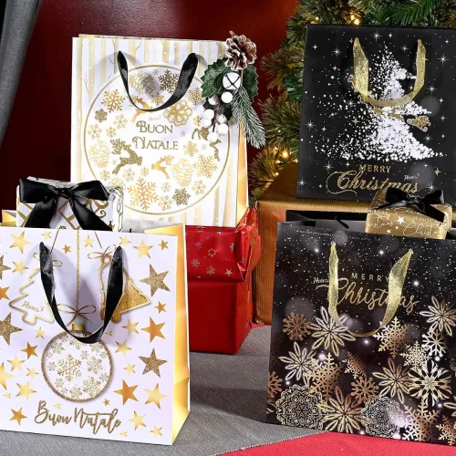 Christmas glitter bag – large — Kiki-Ena craft materials, natural wood