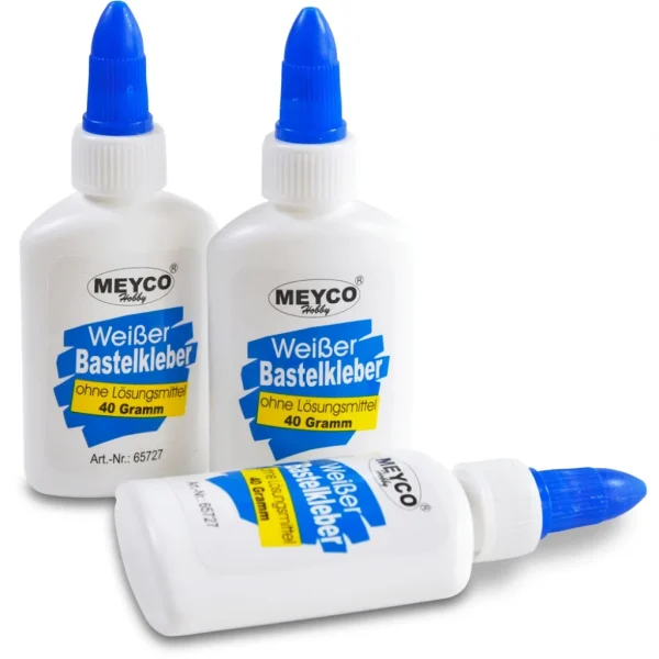 White Craft Glue, 40g Bottle, Solvent-Free — Kiki-Ena Craft Materials Natural Wood