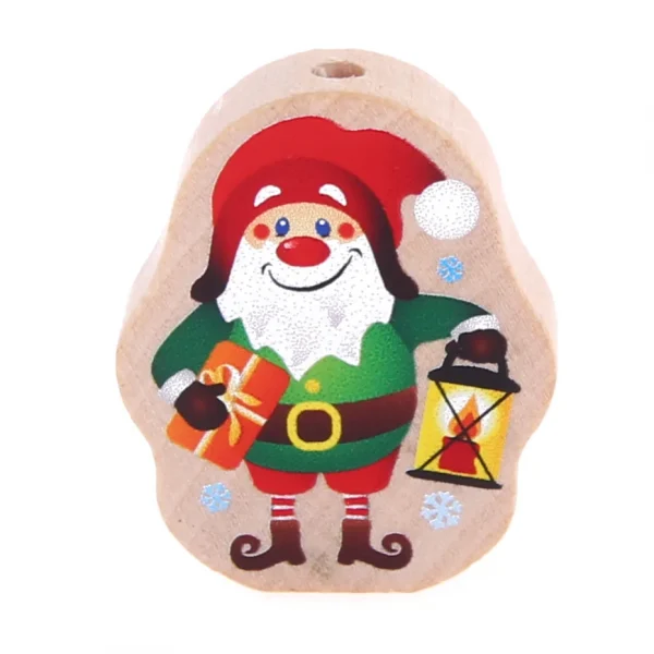 Natural Gnome Motif Bead — Kiki-Ena Craft Material Natural Wood