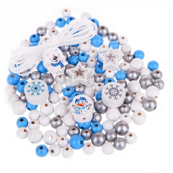 Winter Bead Mix — Kiki-Ena Natural Wood Craft Materials
