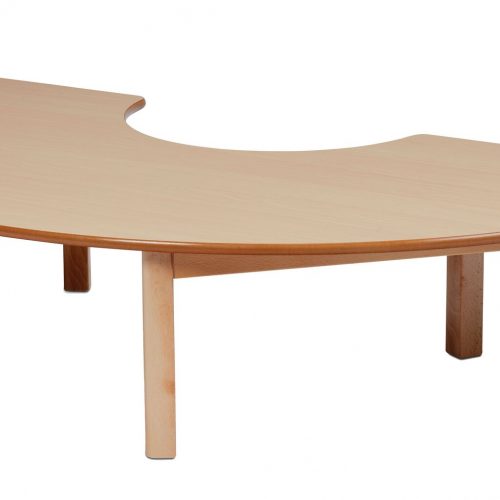 Millhouse semicircle children's table in beech wood