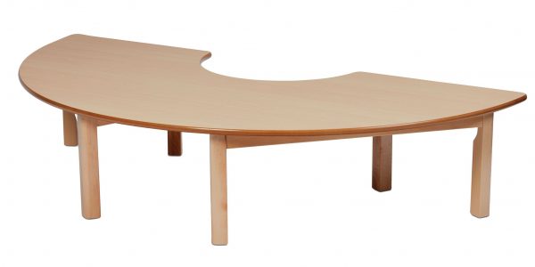 Millhouse semicircle children's table in beech wood