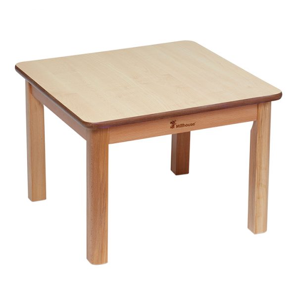 Millhouse square children's table in beech wood